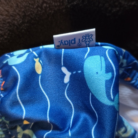 HP🎉EUC - iPlay Swim Diaper Cover in Blue, 18M, Whale & Fish Theme, UPF 50+ - Picture 5 of 9